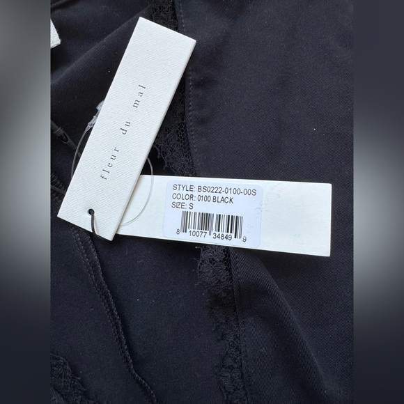 🎄NWT Fleur du Mal Margo Lace Long Sleeve Bodysuit - Picture 7 of 9